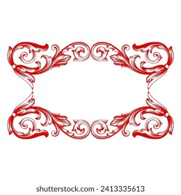Love Frame Valentine's Day Ornament Line. Women's Mother's Day Ornament Border
