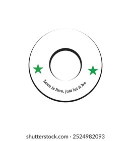 Love is free, just let it be T-shirt slogans art for any typography ,silhouette vector art illustration