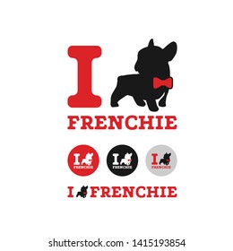 I Love Frenchie Pet Logo