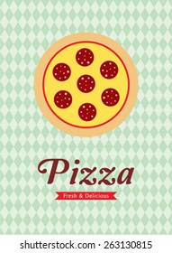 i love fresh and delicious pizza vector poster