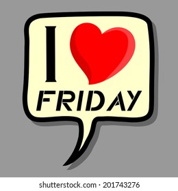 I love Friday sticker