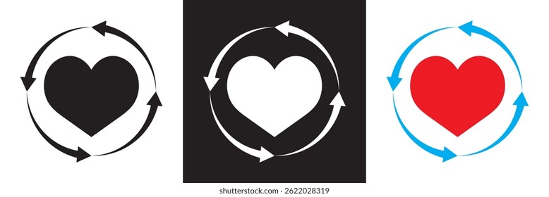 Love, friendship, care and charity  icon.  Vector for websites, mobile interfaces, presentations, banner, visual branding etc. Vector illustration. isolated on white and black background. EPS 10
