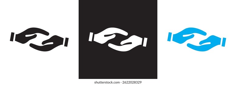 Love, friendship, care and charity  icon.  Vector for websites, mobile interfaces, presentations, banner, visual branding etc. Vector illustration. isolated on white and black background. EPS 10