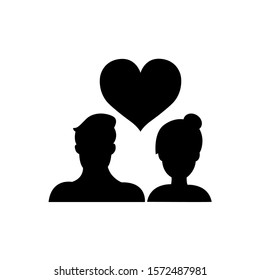 Love and friendship icon, logo isolated on white background