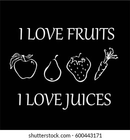 love fruit juice vector