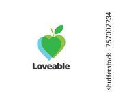 Love Fruit Vegetable Logo Symbol Template