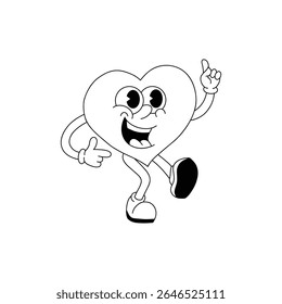 love fun character vector lineart illustration
