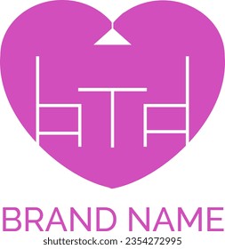 Love furniture and interiors design logo