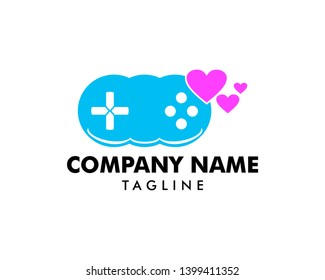 Love Game Logo Template Design Vector