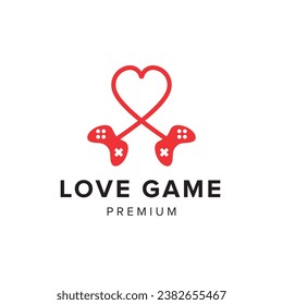 love game logo vector icon illustration