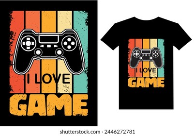 I love game game t shirt design gaming t shirts retro vintage  gaming shirts gamer apparel game control