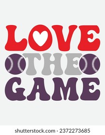 Love the game t-shirt design, Love the game retro, Football t-shirt, Football svg, cut file, png