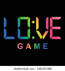 LOVE GAME,Graphic design print t-shirts sport,vector