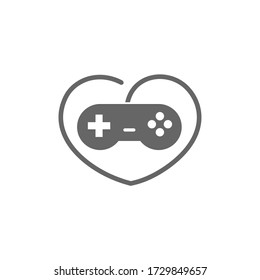 
Love and gamepad logo design