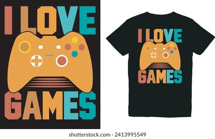 i love gamev.with patches for t-shirts and other uses