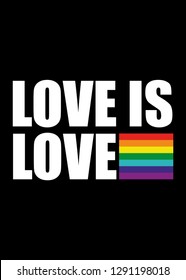 love is love gay pride flag colorful rainbow gay lgbt poster