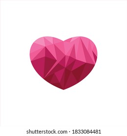 Amo Diseño del icono del logotipo del triángulo geométrico, Triángulo de amor