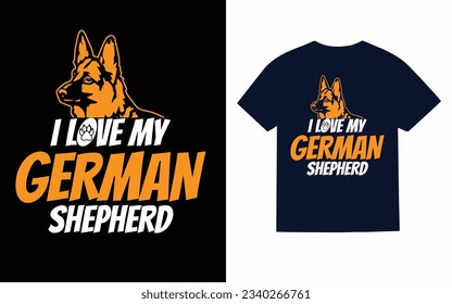 i love german..., shepherd dog t shirt design svg