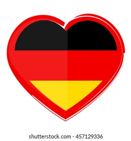 I love Germany symbol flag vector