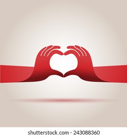 Love gesture, heart shape, eps10 vector