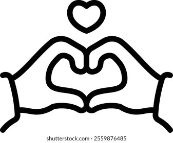 Love Gesture Icon.  Hand Gesture Vector Icon