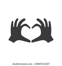 Vector de icono de gesto de amor Aislado Diseño gráfico blanco y negro