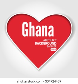 i love Ghana Vector EPS 10 illustration. 