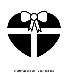 Ilustración vectorial de caja de regalo de amor aislada en fondo transparente. Uso para Navidad, Decoración, Tarjeta de felicitación Etc.