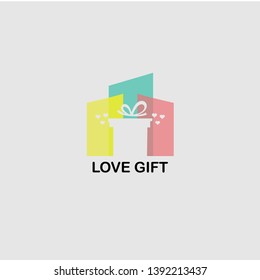 love gift design logo template