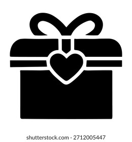 Love Gift icon or logo isolated sign symbol vector illustration - high quality black style vector icons
