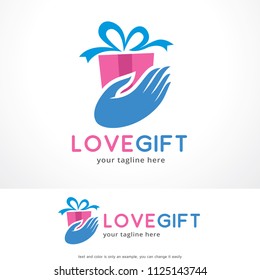 Love Gift Logo Template Design, Creative Symbol, Icon