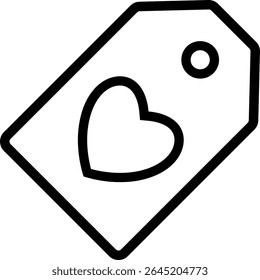Love Gift Tag: A simple yet impactful illustration of a gift tag
