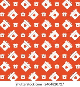 Love gift trendy abstract pattern repeating vector illustration background