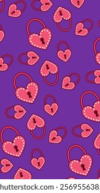 Love, gift, valentine pattern background. Love, gift, valentine illustration pattern. Love, gift, valentine background. Perfect for fabrics, print, textile, wallpaper, and decor. SSTKbackgrounds