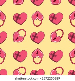 Love, gift, valentine seamless pattern background. Love, gift, valentine illustration. Love, valentine background. Perfect for fabric, textile, wallpaper, decor, print, packaging. SSTKbackgrounds