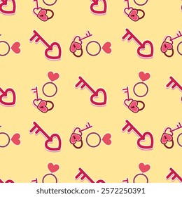 Love, gift, valentine seamless pattern background. Love, gift, valentine illustration. Love, valentine background. Perfect for fabric, textile, wallpaper, decor, print, packaging. SSTKbackgrounds