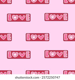 Love, gift, valentine seamless pattern background. Love, gift, valentine illustration. Love, valentine background. Perfect for fabric, textile, wallpaper, decor, print, packaging. SSTKbackgrounds