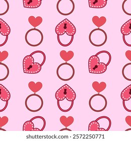 Love, gift, valentine seamless pattern background. Love, gift, valentine illustration. Love, valentine background. Perfect for fabric, textile, wallpaper, decor, print, packaging. SSTKbackgrounds