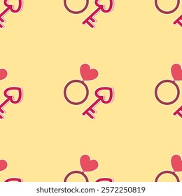 Love, gift, valentine seamless pattern background. Love, gift, valentine illustration. Love, valentine background. Perfect for fabric, textile, wallpaper, decor, print, packaging. SSTKbackgrounds