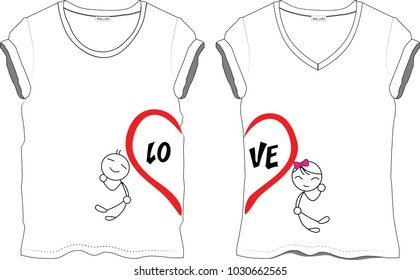love girl and boy t shirt