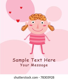 love girl greeting card