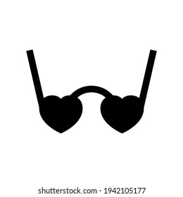 love glasses icon or logo isolated sign symbol vector illustration - high quality black style vector icons
