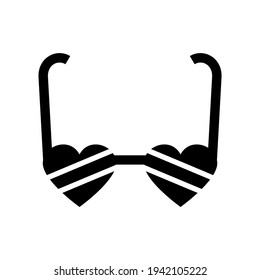 love glasses icon or logo isolated sign symbol vector illustration - high quality black style vector icons
