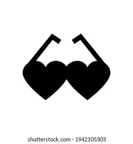 love glasses icon or logo isolated sign symbol vector illustration - high quality black style vector icons
