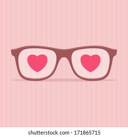 Love glasses - Valentines day illustration