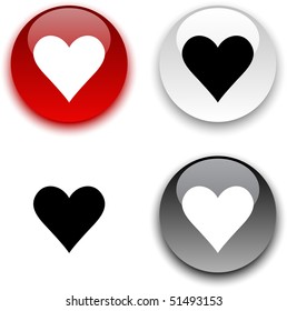 Love glossy round vector buttons.