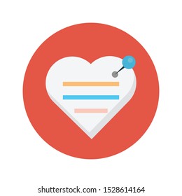 love glyph flat vector icon