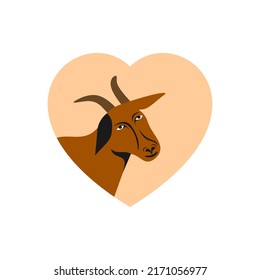 I love goats, flat design