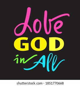 Love God All Inspire Motivational Religious Stock Vector (royalty Free 