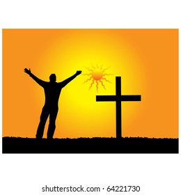 Love for God.Vector